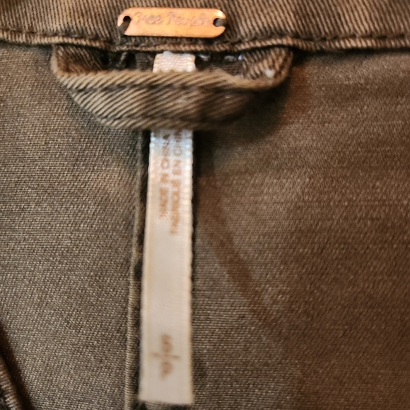 Free  People Flared Hem Military Jacket size Small - Picture 3 of 3